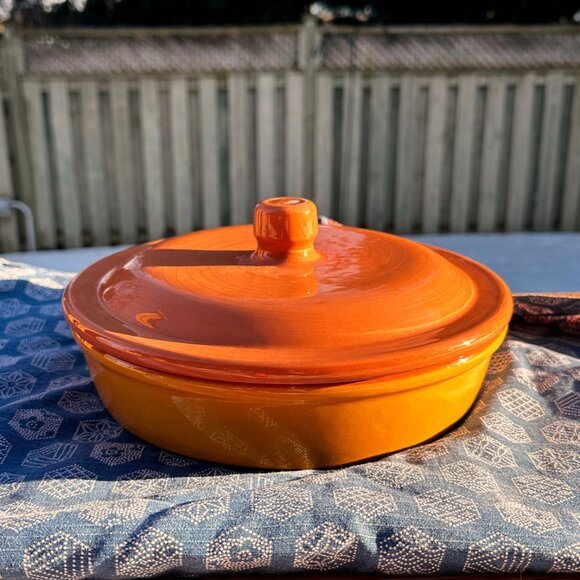 Crate & Barrel Agave Tortilla Warmer Casserole Rustic Dish - Picture 2 of 7
